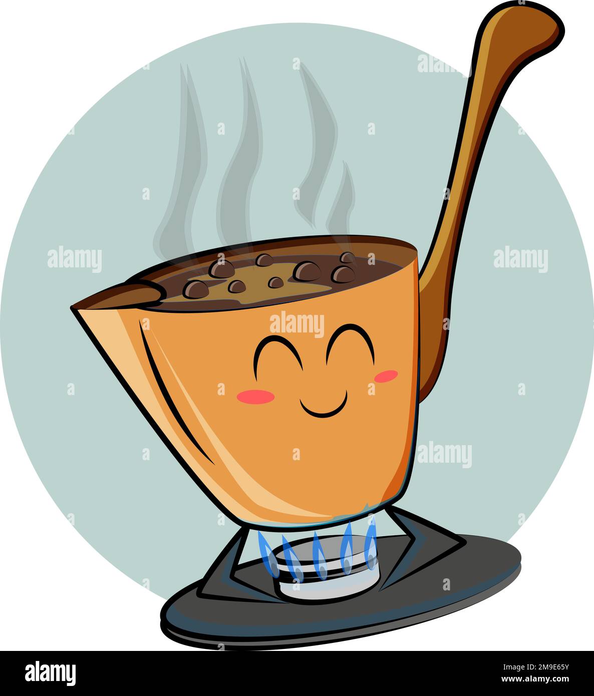 Café chaud infusé turc dans l'illustration et le vecteur Illustration de Vecteur