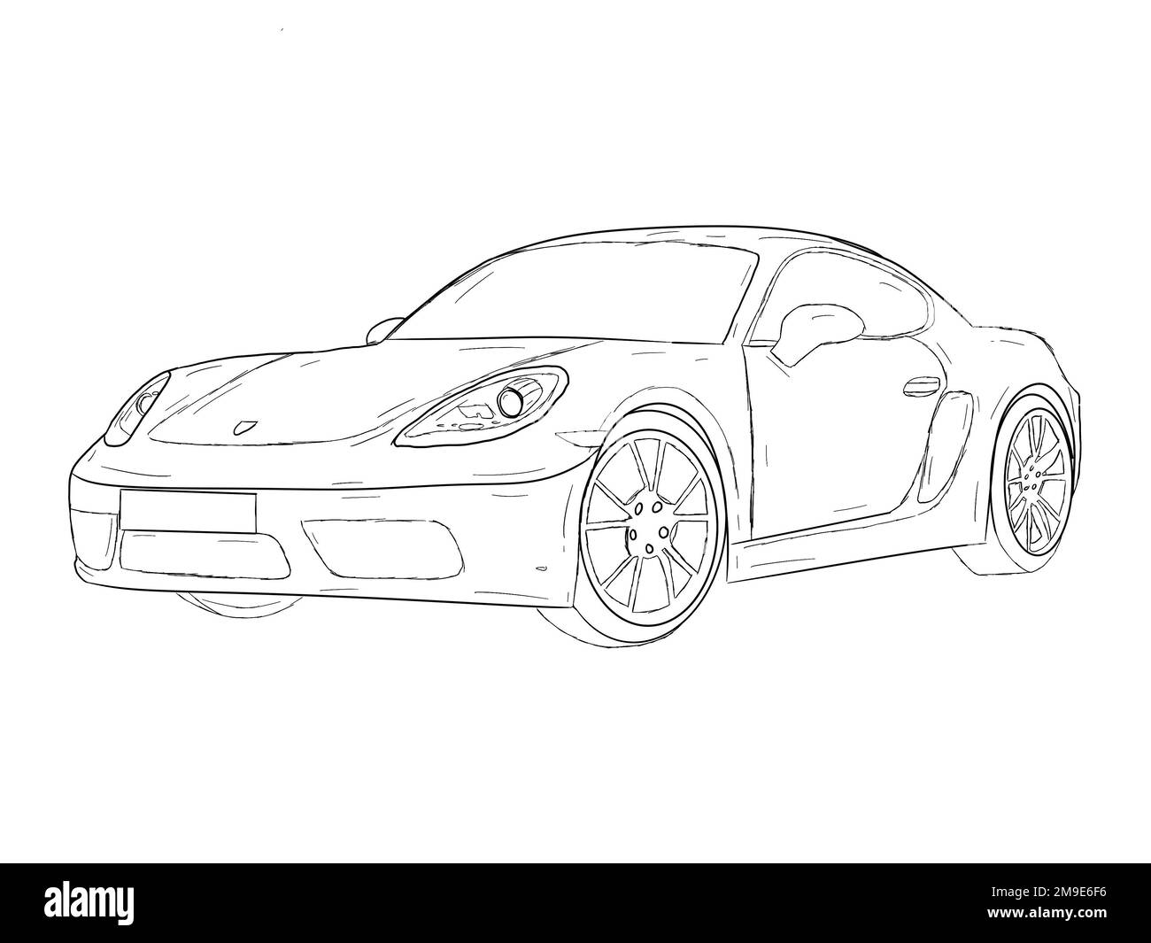 Porsche Graphik style Art moderne Banque D'Images