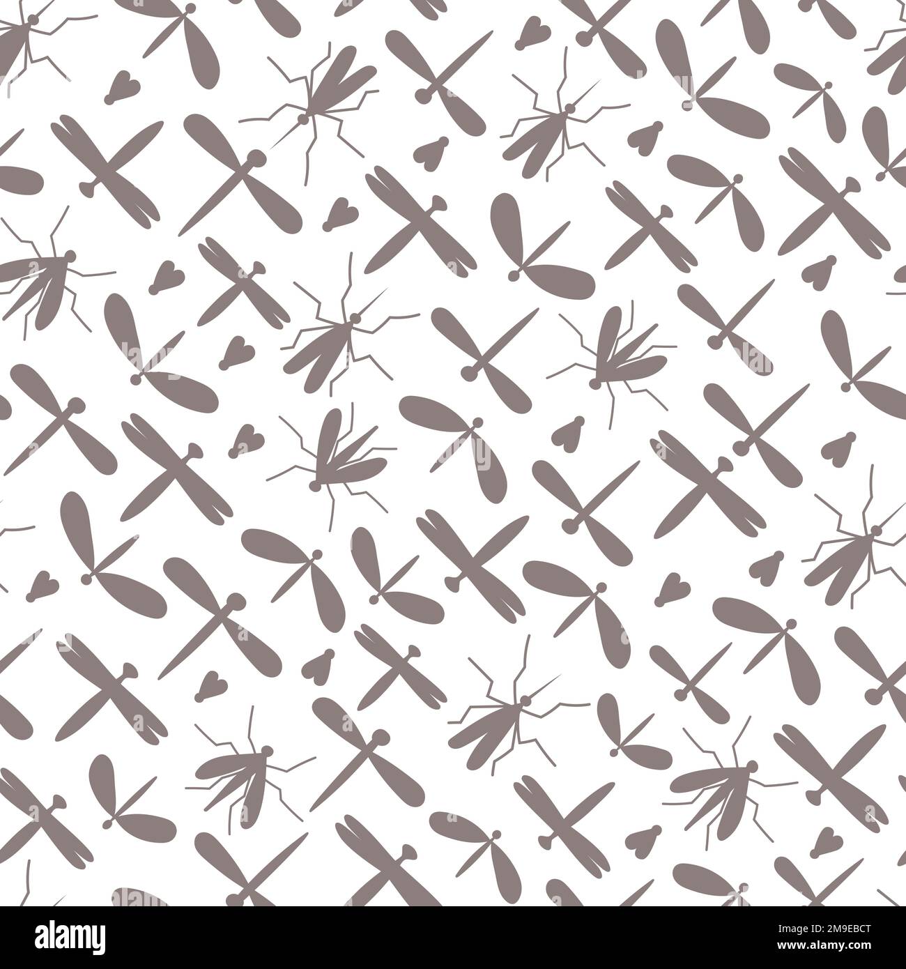 Motif vectoriel sans couture avec des insectes, des insectes, des formes hexapodes. Animaux sauvages de la forêt. Illustration de Vecteur