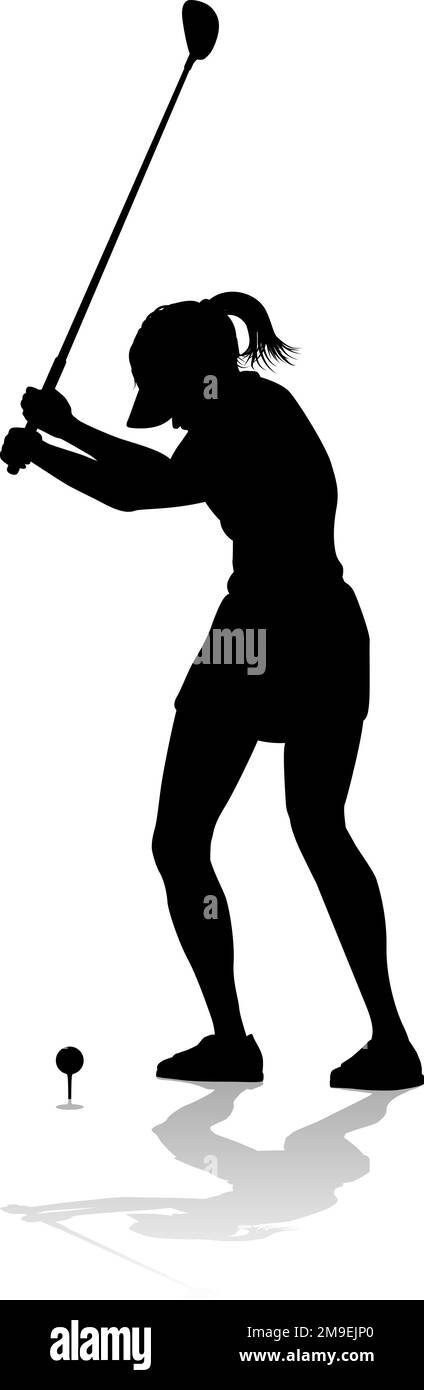 Sports Golf golfeur Personne Silhouette Illustration de Vecteur