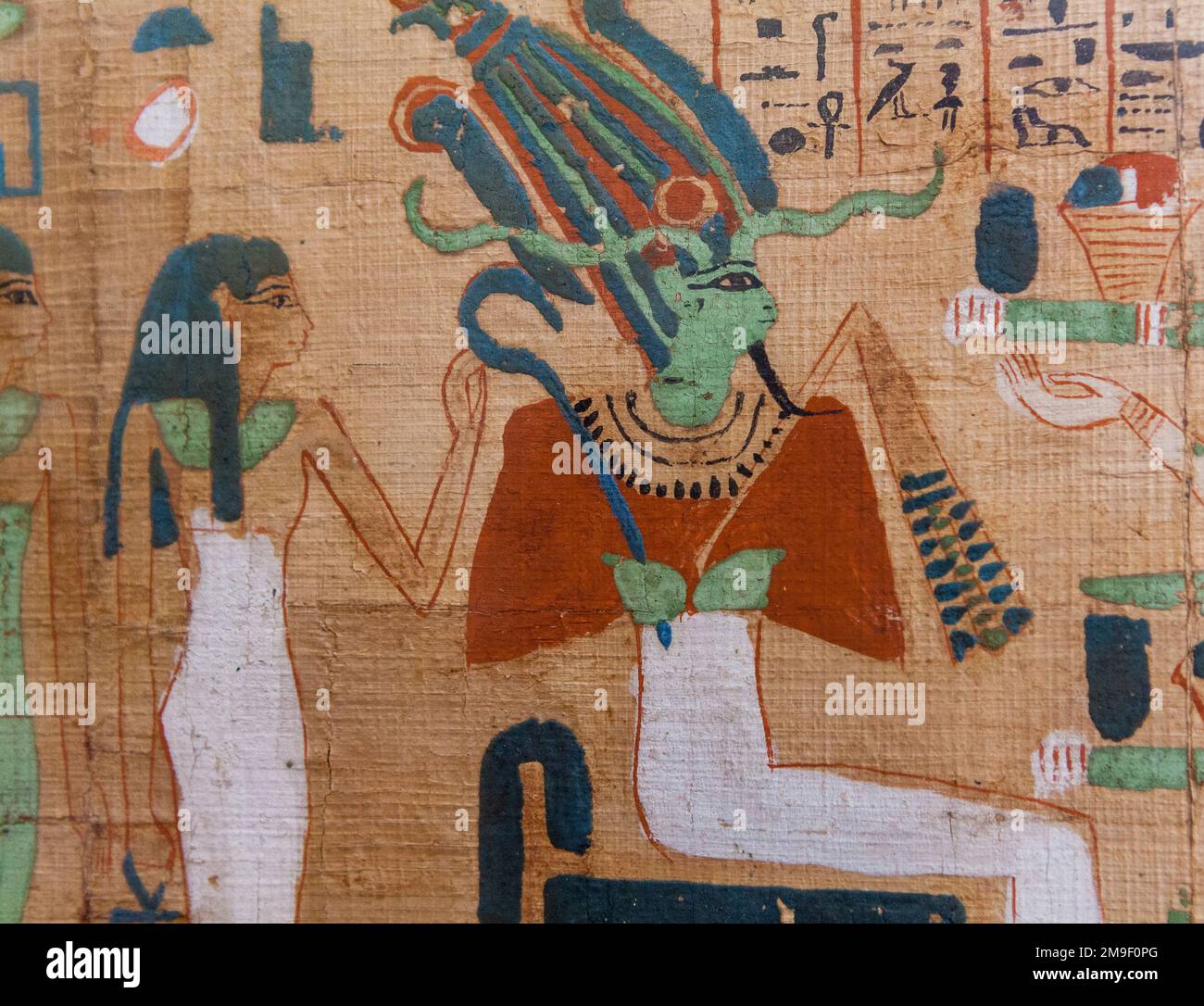 Papyrus au Musée des antiquités égyptiennes, le Caire Banque D'Images