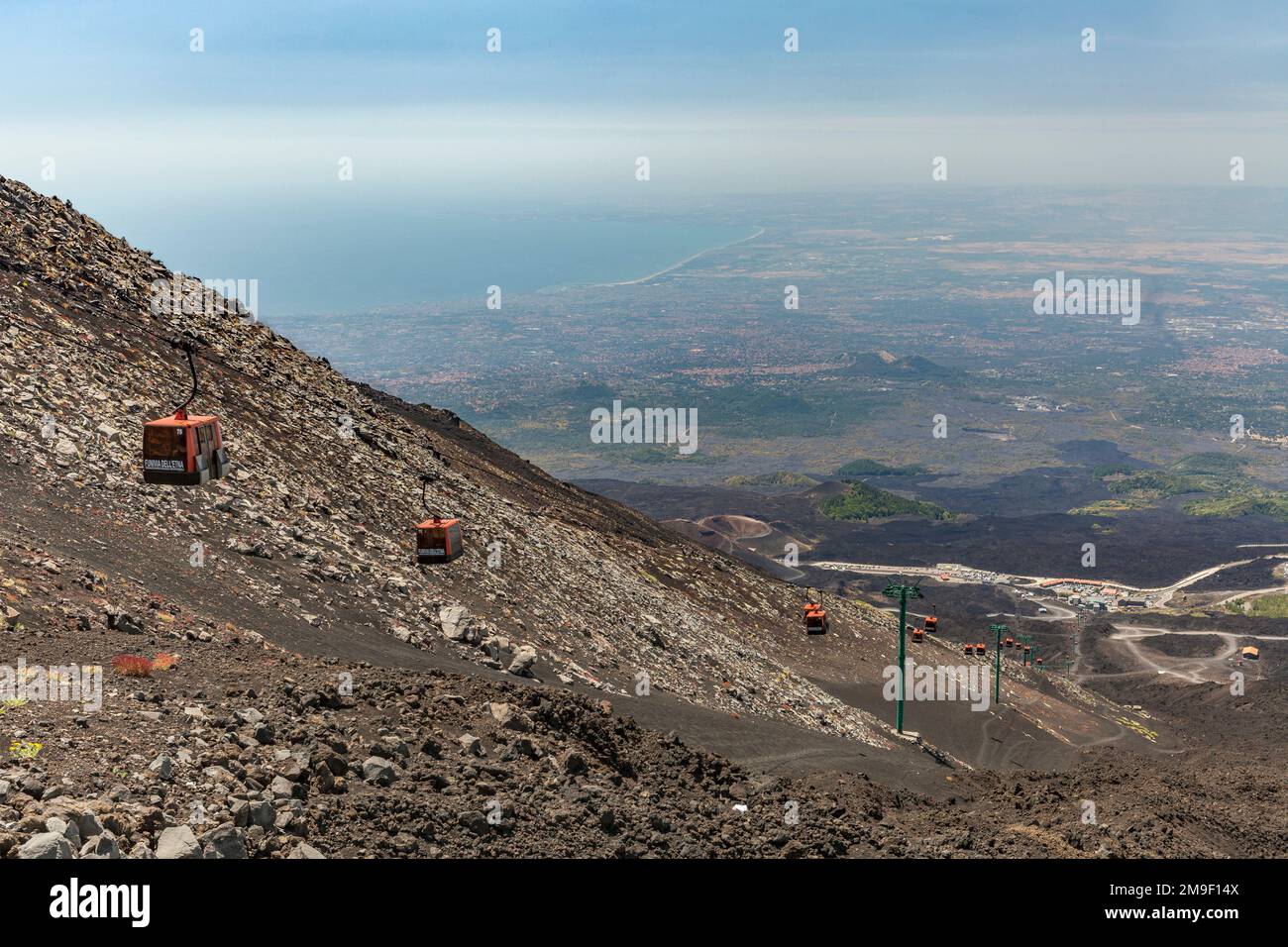 Vapeur volcanique active sur l'Etna, le plus haut volcan d'Europe Banque D'Images