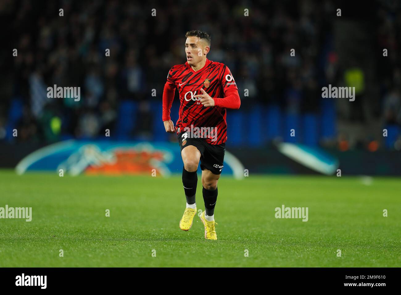 Braian Cufre (Mallorca), 17 JANVIER 2023 - football : rencontre espagnole 'Copa del Rey' entre Real Sociedad 1-0 RCD Mallorca à la Reale Arena de San Sebastian, Espagne. (Photo de Mutsu Kawamori/AFLO) Banque D'Images