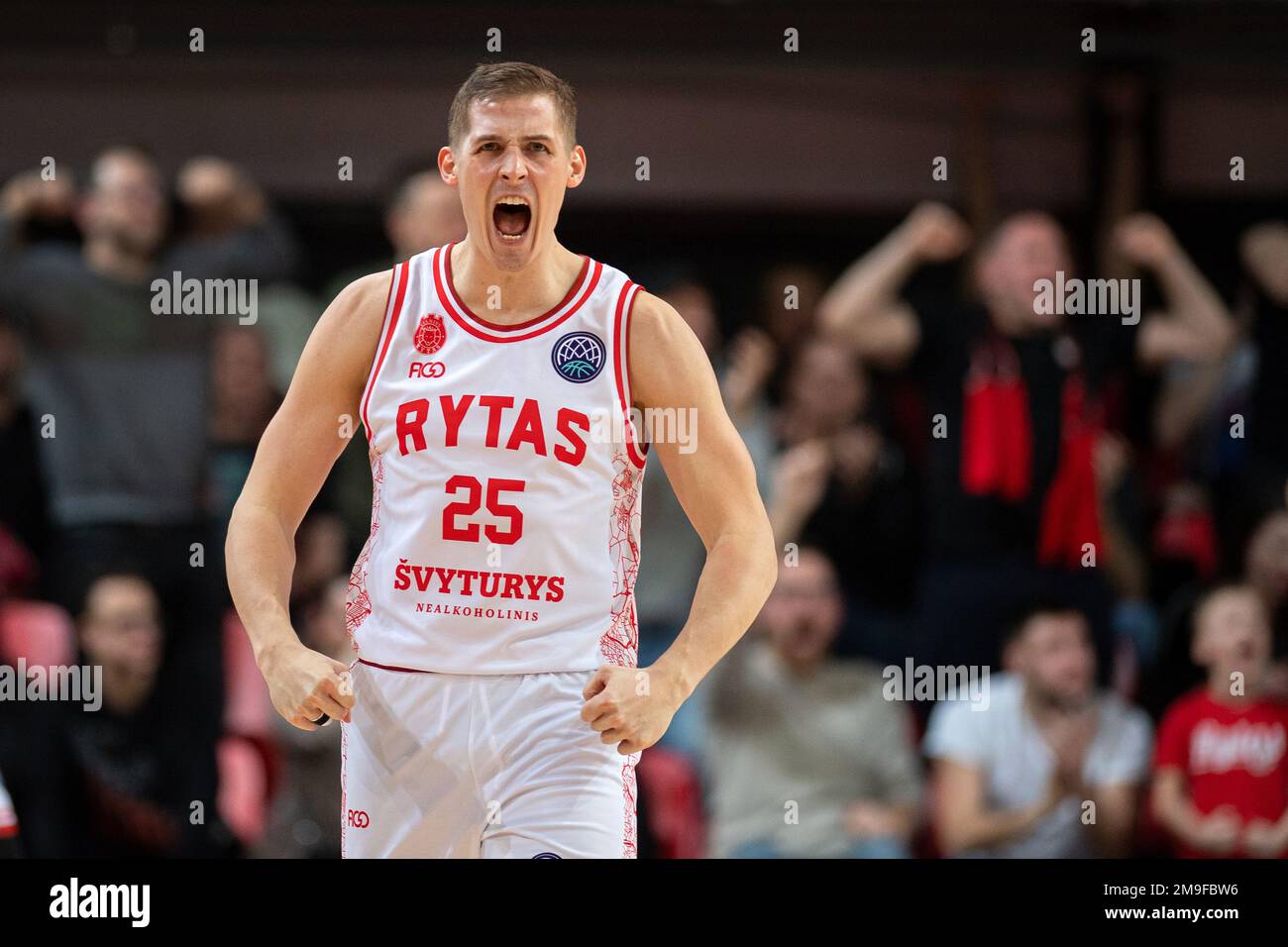 2023-01-17. Ligue des champions de basket-ball Rytas Vilnius 82 - 63 PAOK. Banque D'Images