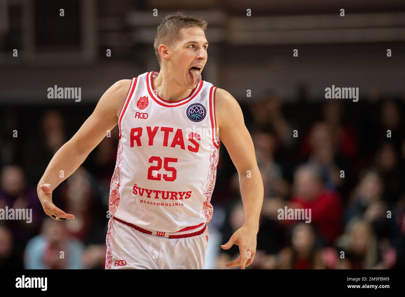 2023-01-17. Ligue des champions de basket-ball Rytas Vilnius 82 - 63 PAOK. Banque D'Images