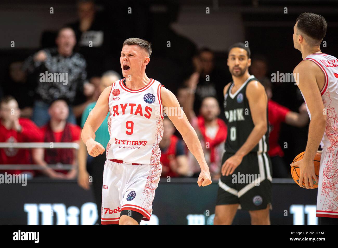 2023-01-17. Ligue des champions de basket-ball Rytas Vilnius 82 - 63 PAOK. foto Alfredas Pliadis Banque D'Images