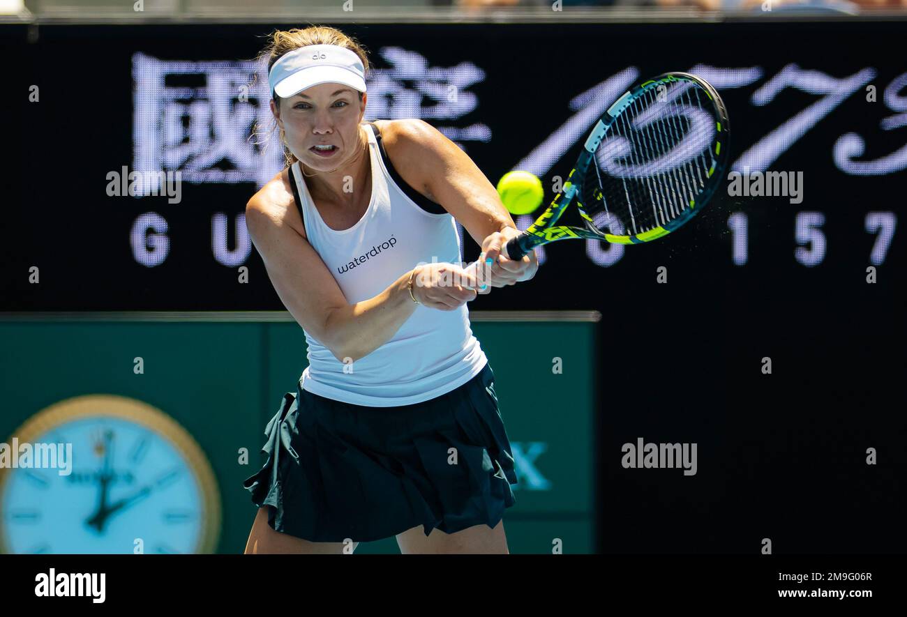 Danielle Collins Des Tats Unis En Action Contre Anna Kalinskaya De Danielle Collins Des Etats Unis En Action Contre Anna Kalinskaya De Russie Lors De La Premiere Partie De L Open D Australie Tournoi De Tennis Du Grand Chelem 2023 Sur 16 Janvier 2023 A Melbourne Australie Photo Rob Prange Dppi Livemedia 2m9g06r