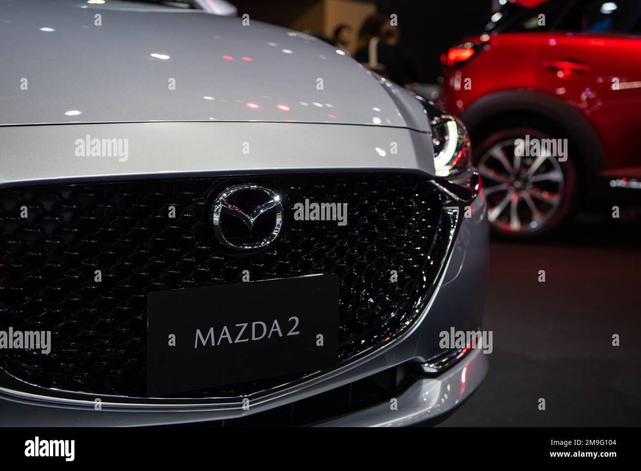 Mazda 2 exposé à l'exposition internationale de l'automobile de Thaïlande 39th 2022 sur 30 novembre 2022 à Nonthaburi, en Thaïlande. Banque D'Images