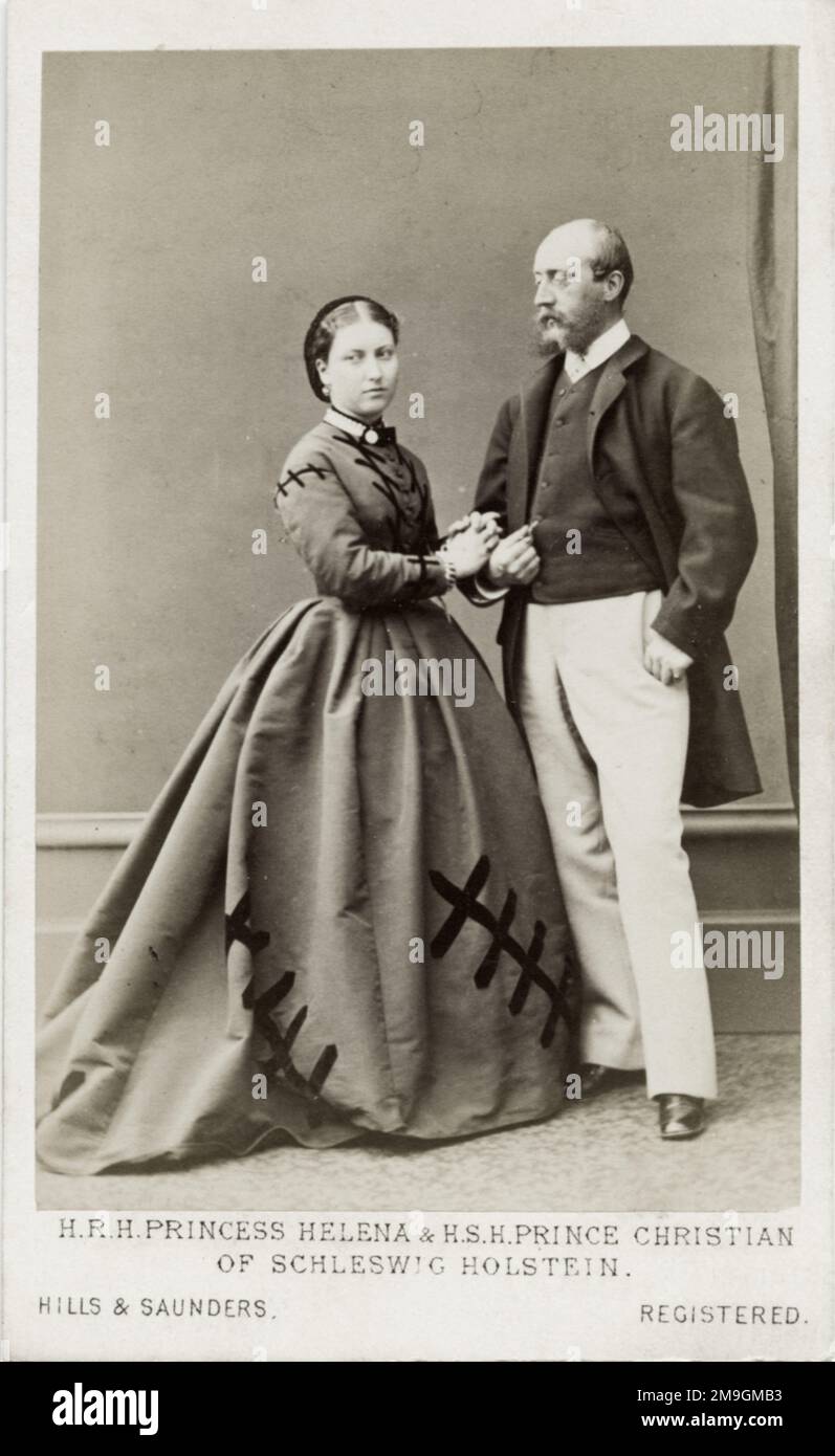 Photo vintage du 19th siècle - Princesse Helena, Prince Christian Schleswig Holstein Banque D'Images