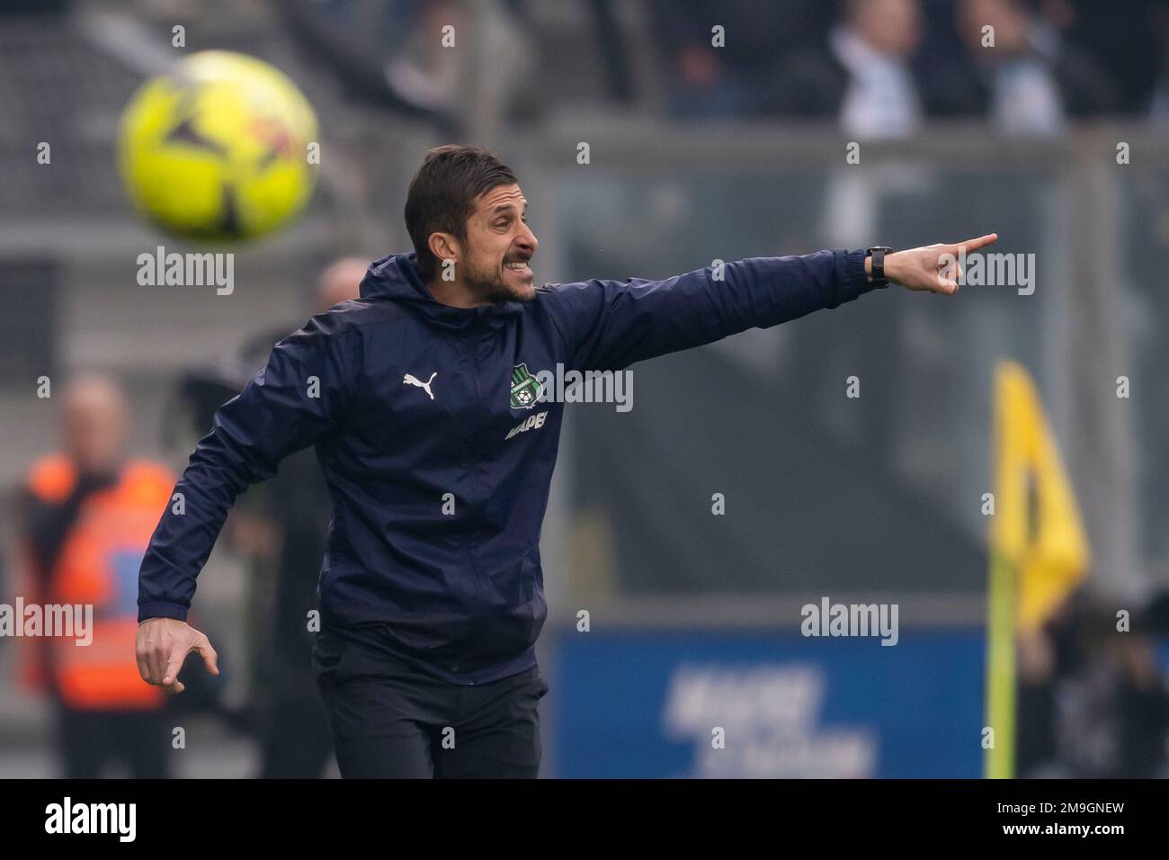 Alessio Dionisi Coach (Sassuolo) Pendant l'italien 'erie Un match entre Sassuolo 0-2 Latium au stade Mapei sur 15 janvier 2023 à Reggio Emilia, Italie. (Photo de Maurizio Borsari/AFLO) Banque D'Images