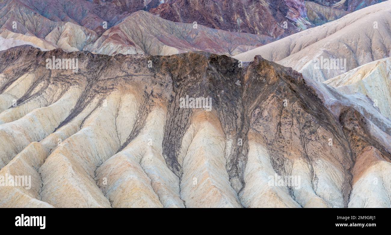 Paysage avec des collines dans le désert, Zabriskie point, parc