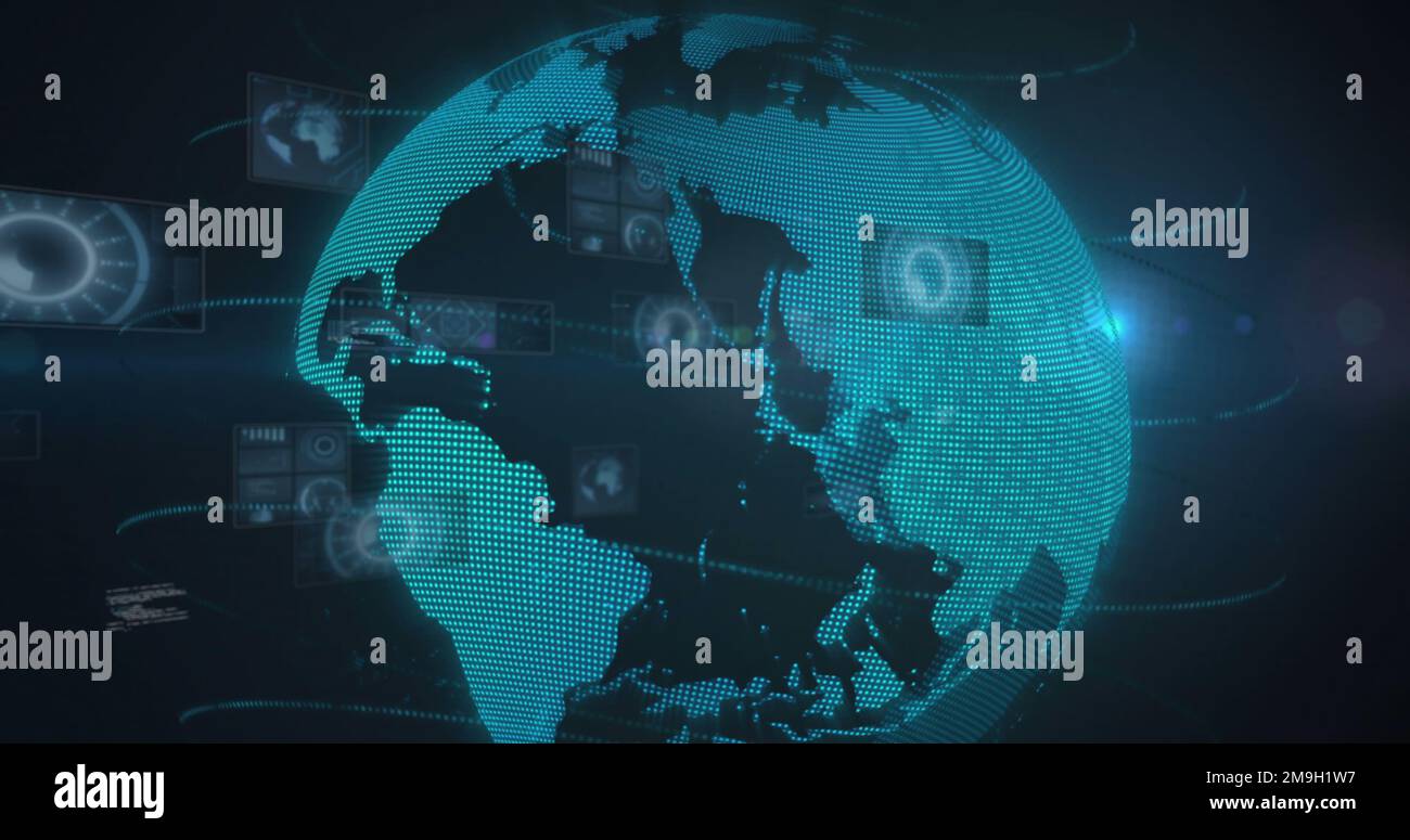 Image du traitement des données dans le monde entier Banque D'Images