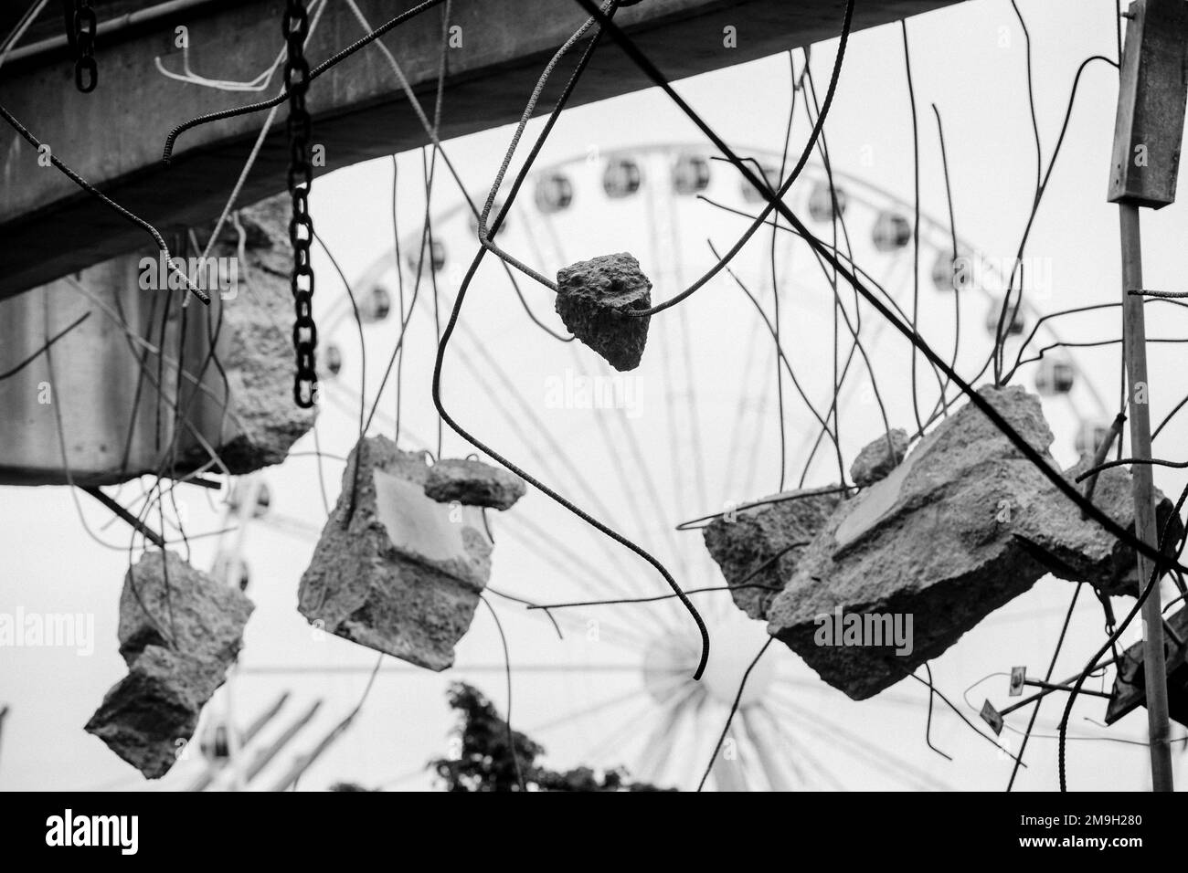 Vue de la destruction du viaduc, Seattle, Washington, États-Unis Banque D'Images