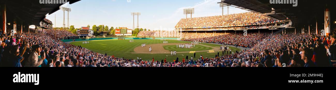 Observation de la foule lors d'un match de baseball, stade Orioles, Baltimore, Maryland, États-Unis Banque D'Images
