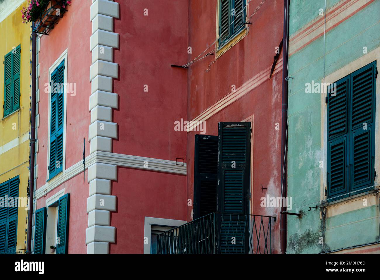 Vue sur les bâtiments colorés, Portofino, Italie Banque D'Images Vue sur les bâtiments colorés, Portofino, Italie Banque D'Images