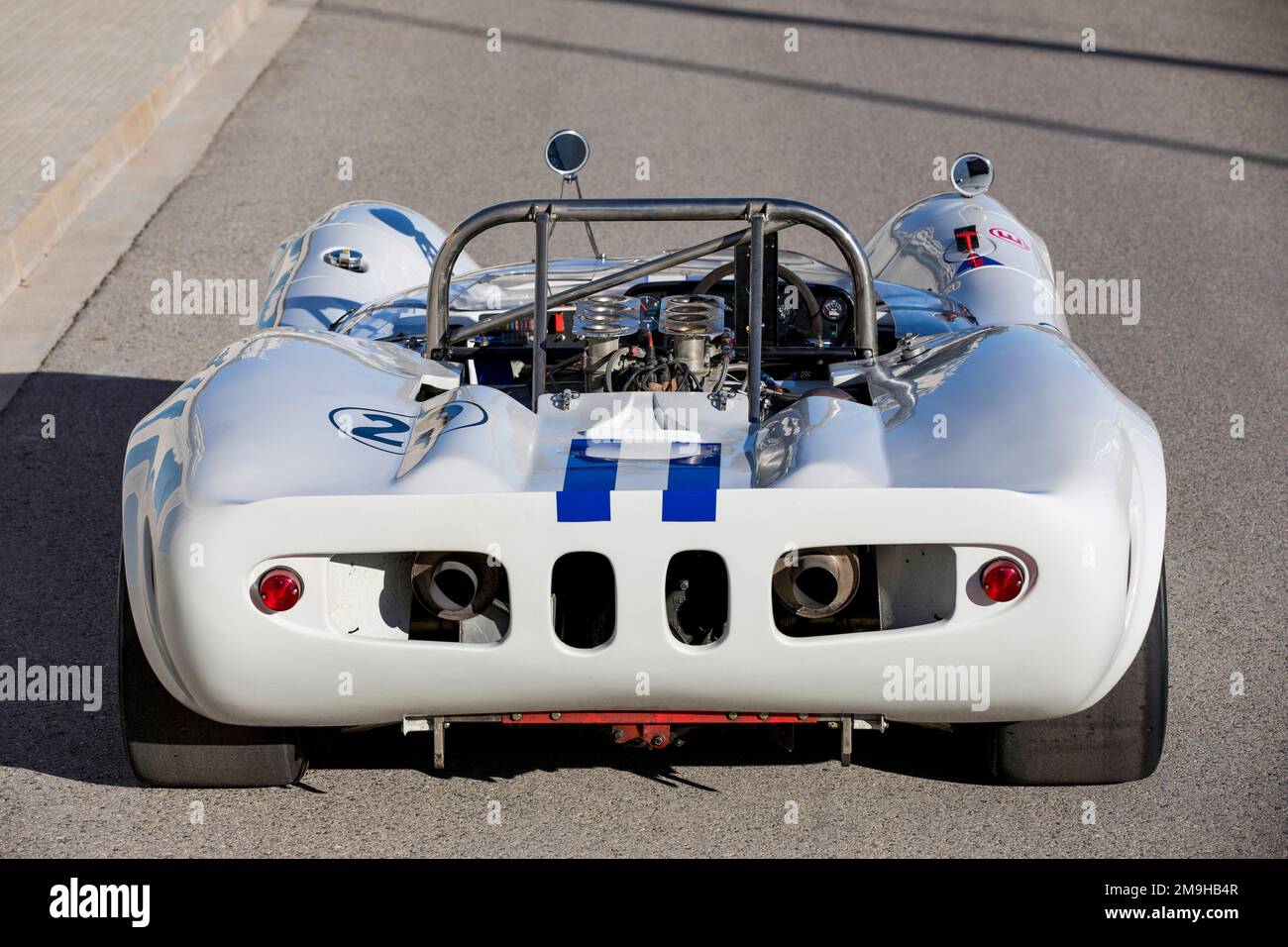 Vue arrière de la voiture de sport Lola T70 MkII Spyder Banque D'Images