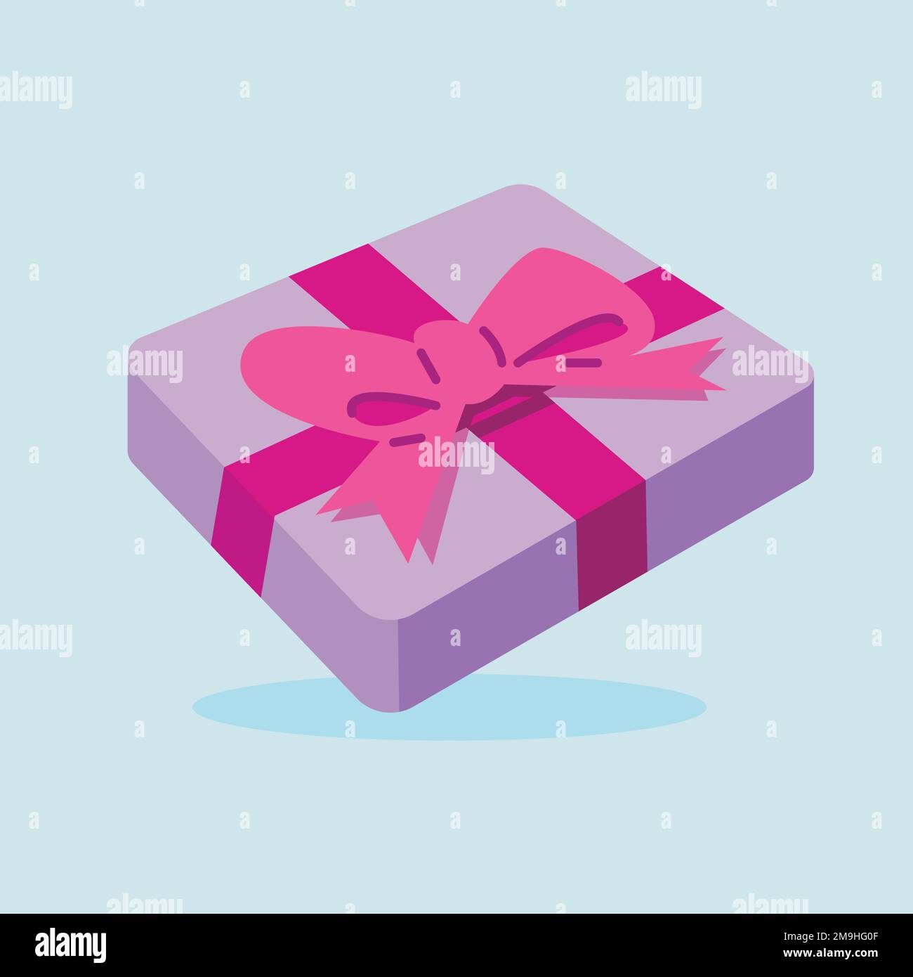 illustration vectorielle plate cadeau de saint-valentin. Adorable cadeau Valentin illustration. illustration chocolat mignon. Illustration de Vecteur