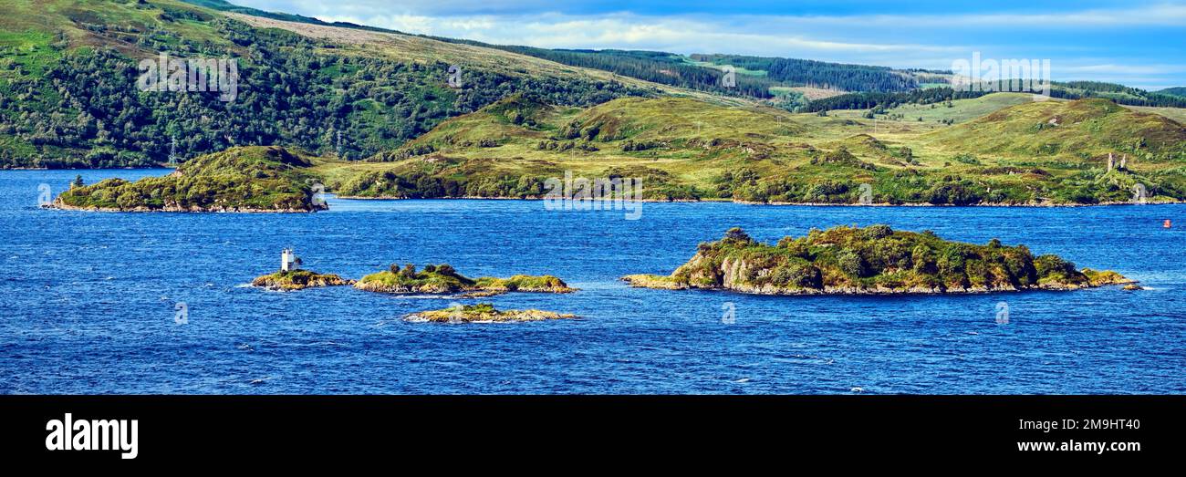 Eileanan Dubha, Loch Alsh et l'île de Skye dans les Highlands Banque D'Images