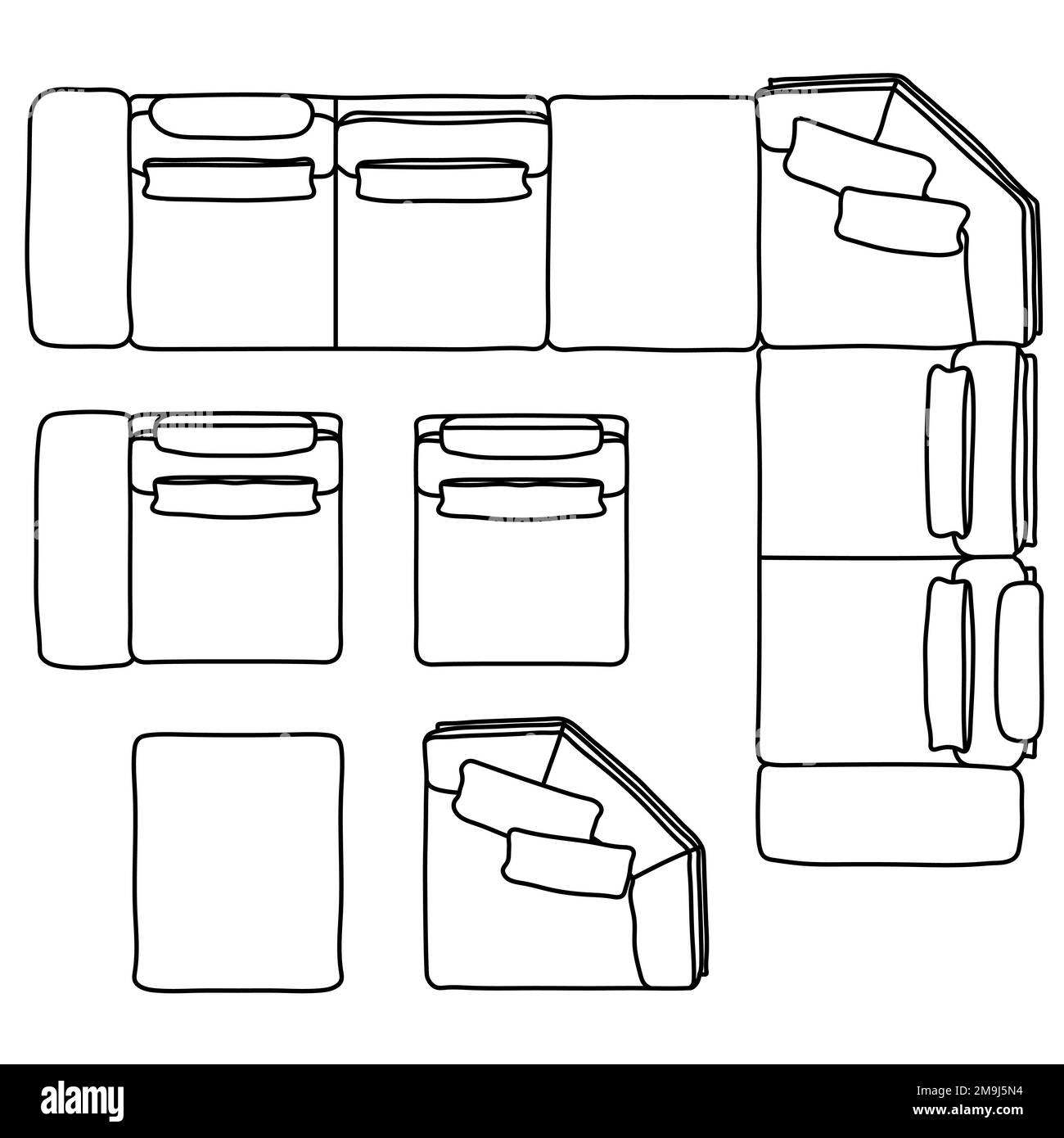 Concept ou ensemble conceptuel ou collection de fauteuils de différentes perspectives isolés sur blanc. 3d illustration comme métahor pour l'architecture et Banque D'Images