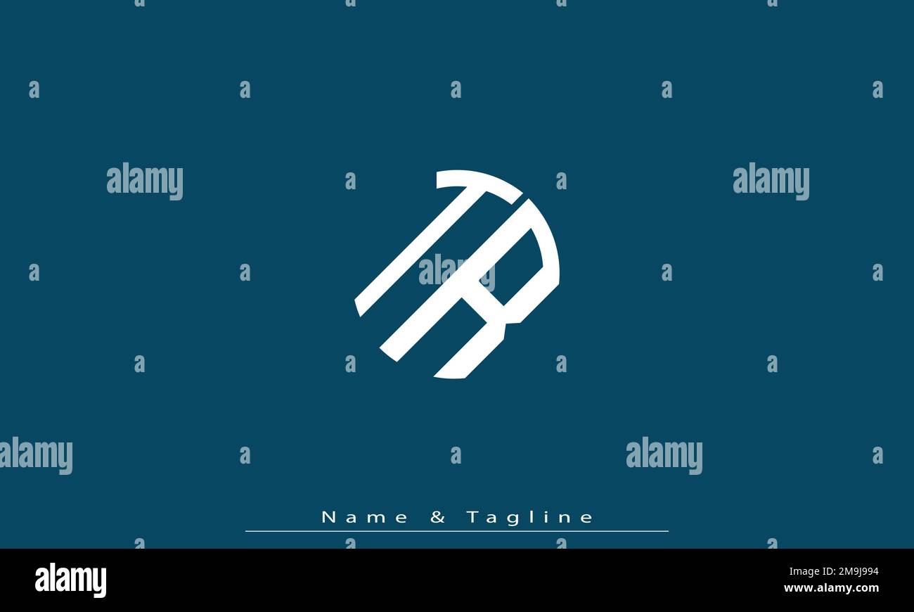 Lettres de l'alphabet initiales Monogram logo TR , RT Illustration de Vecteur