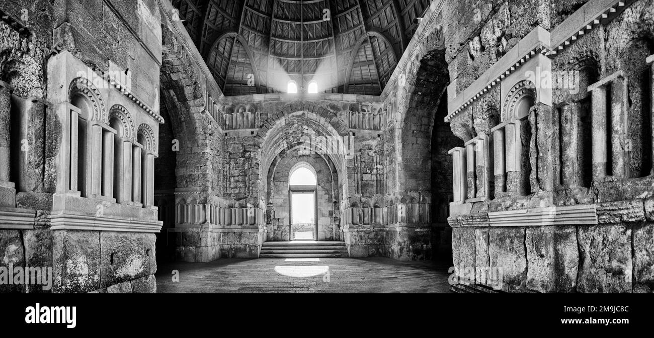 Intérieur du palais d'Umayyad, colline de la Citadelle, Amman, Jordanie Banque D'Images