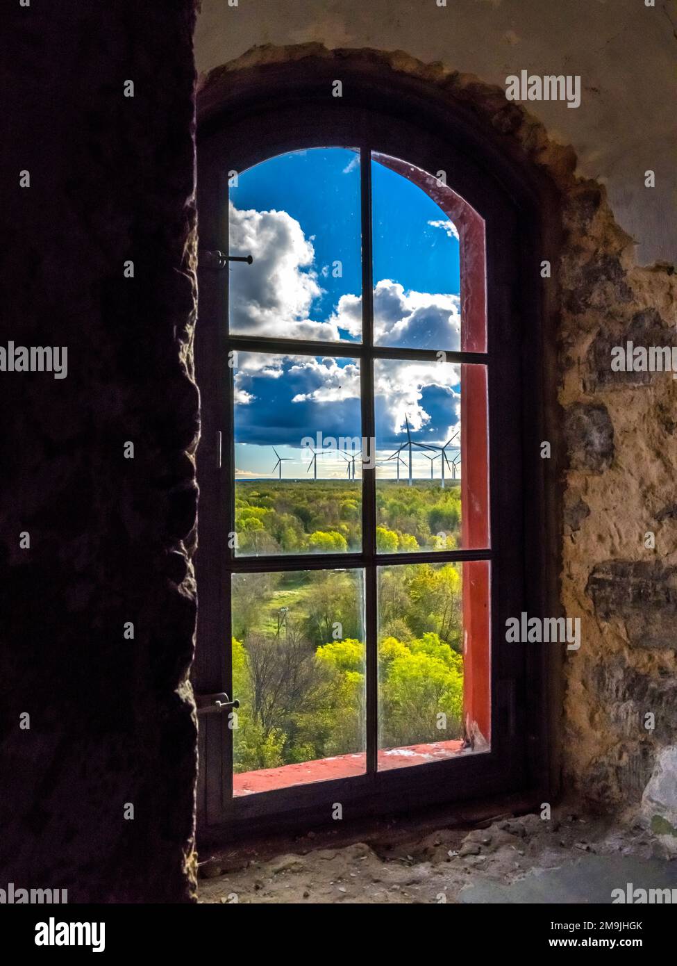 Intérieur du phare, péninsule de Pakri, golfe de Finlande, mer Baltique, Estonie Banque D'Images