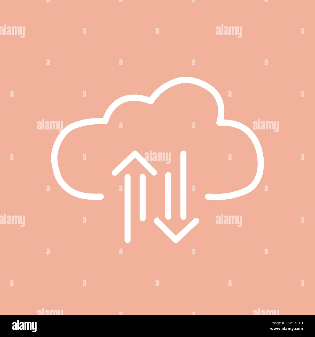 vecteur d'agrégation de données dans le cloud Illustration de Vecteur