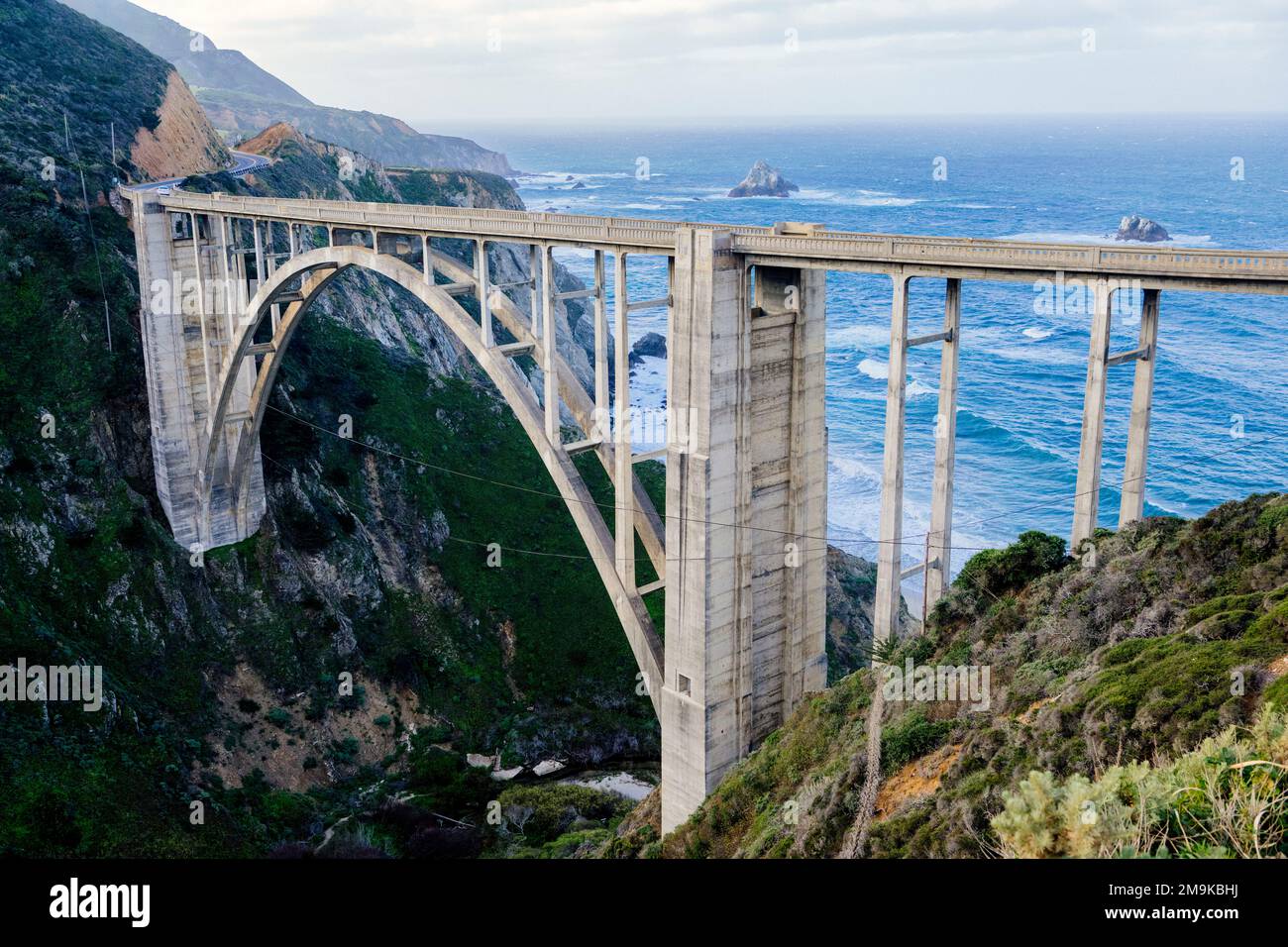 Bixby Creek Bridge, Big sur, Comté de Monterey, Californie, États-Unis Banque D'Images