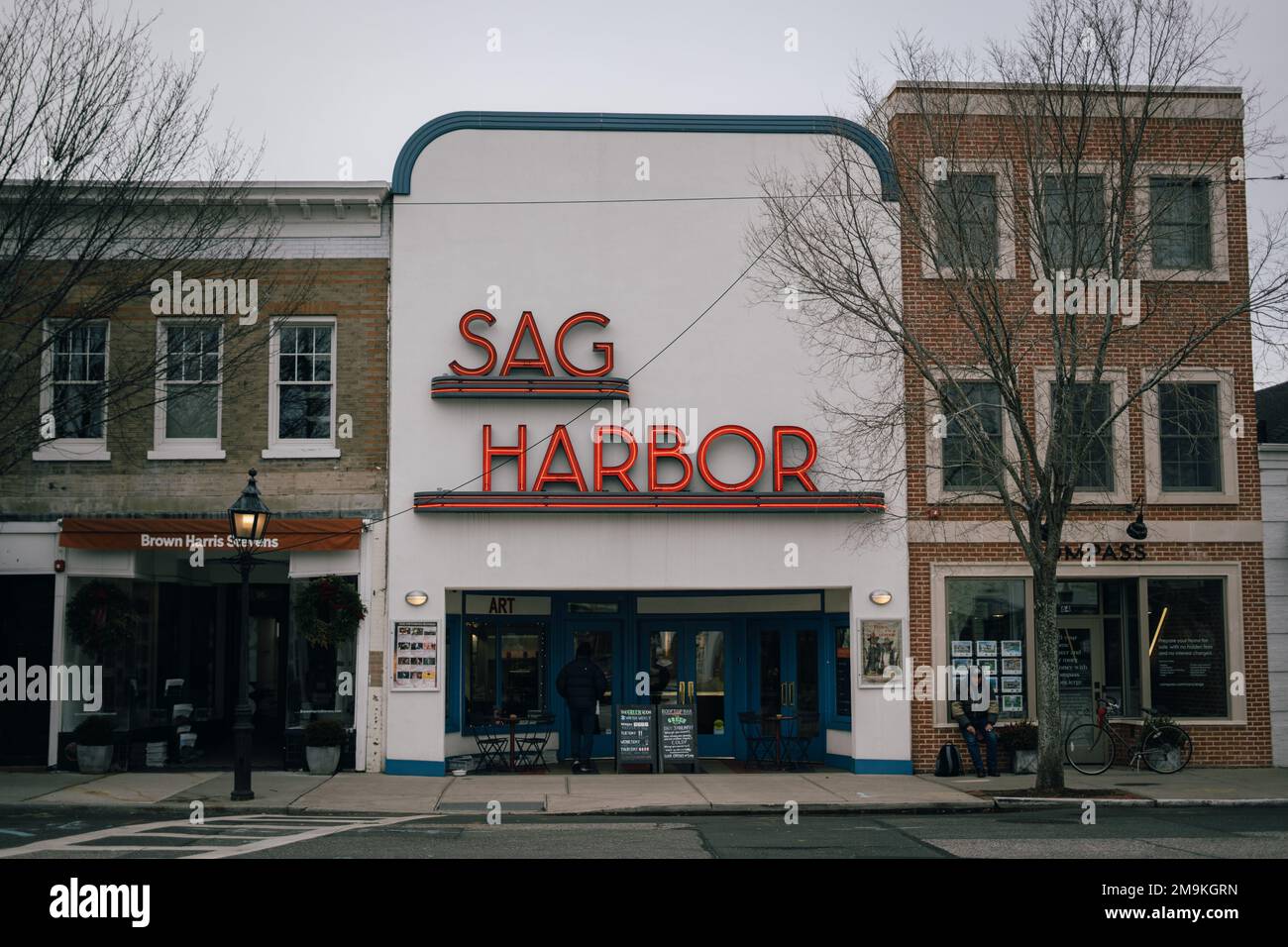 Sag Harbor Cinema affiche vintage, Sag Harbor, New York Banque D'Images