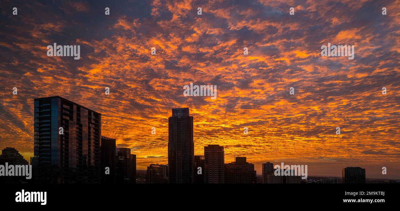 Horizon au lever du soleil, Austin, Texas, États-Unis Banque D'Images