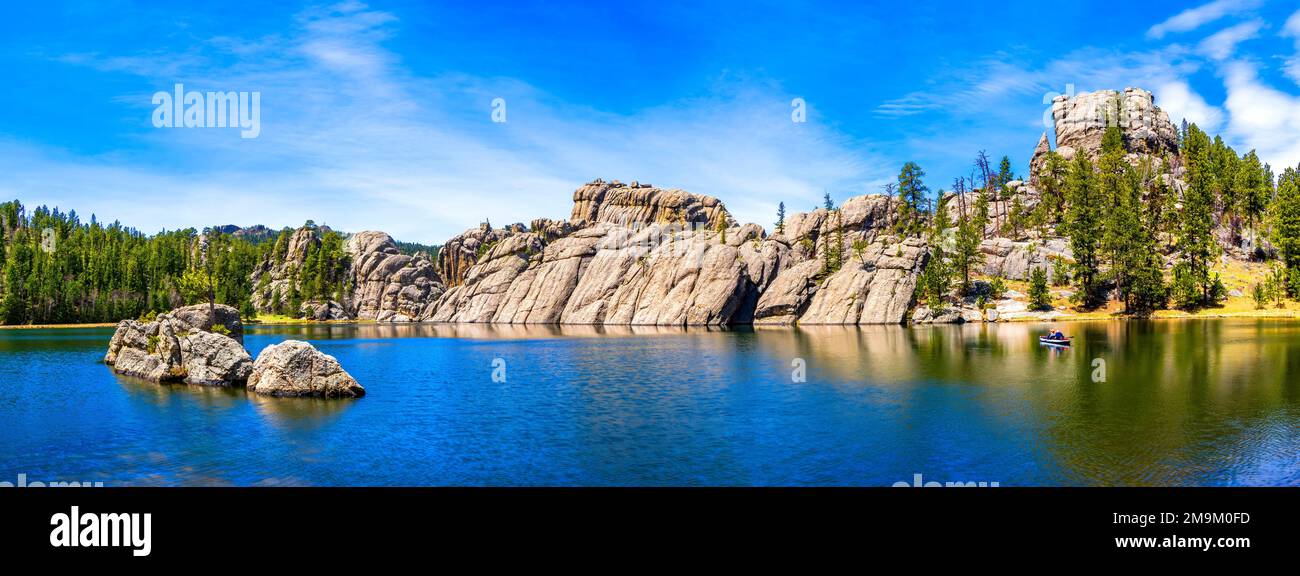 Paysage avec Sylvan Lake, Custer State Park, The Black Hills, Dakota du Sud, États-Unis Banque D'Images