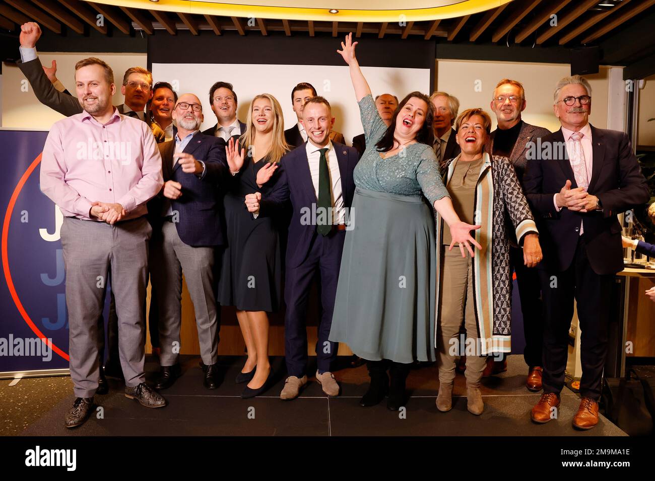 ROTTERDAM JA21 chefs de partis pendant la présentation des programmes