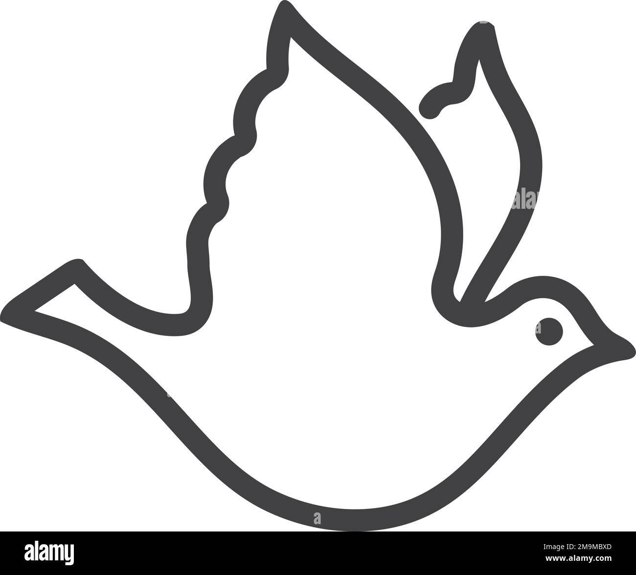 Dessin Facile Oiseau Qui Vole Colombe voler symbole d'amour de mariage Banque de photographies et  d'images à haute résolution - Alamy