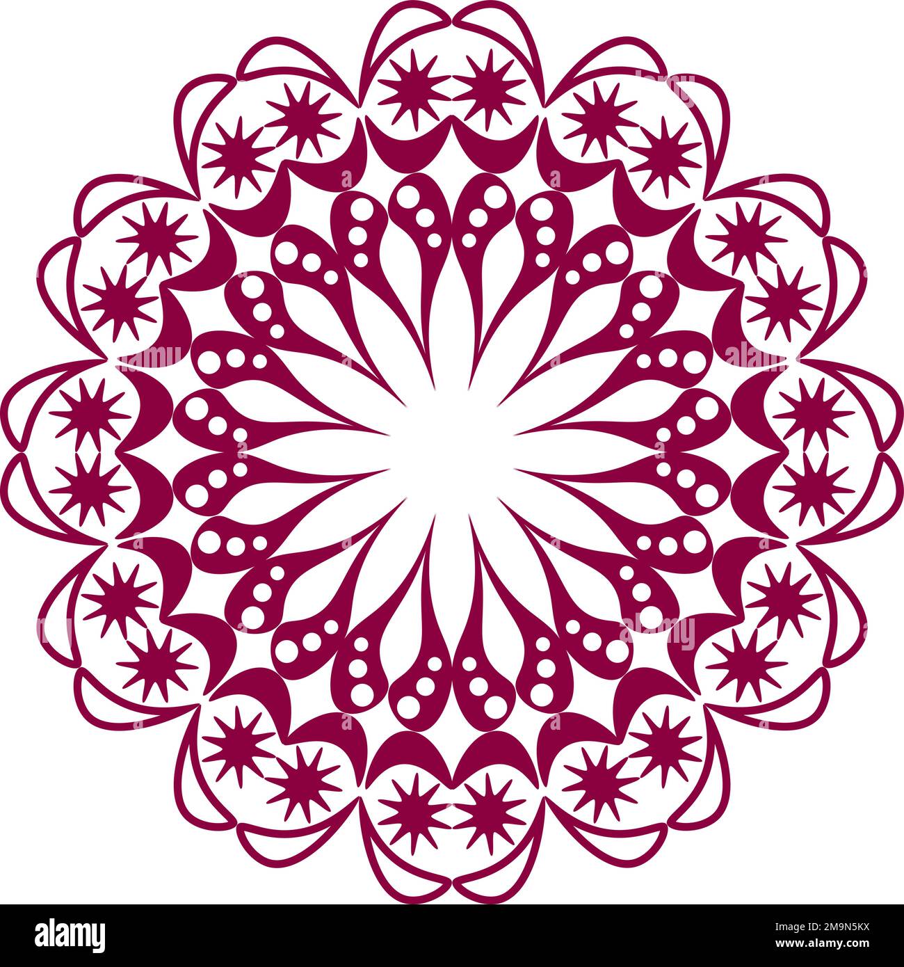 Motif de contour de cercle abstrait dans le style Orient mandala sur transparent arrière-plan Illustration de Vecteur