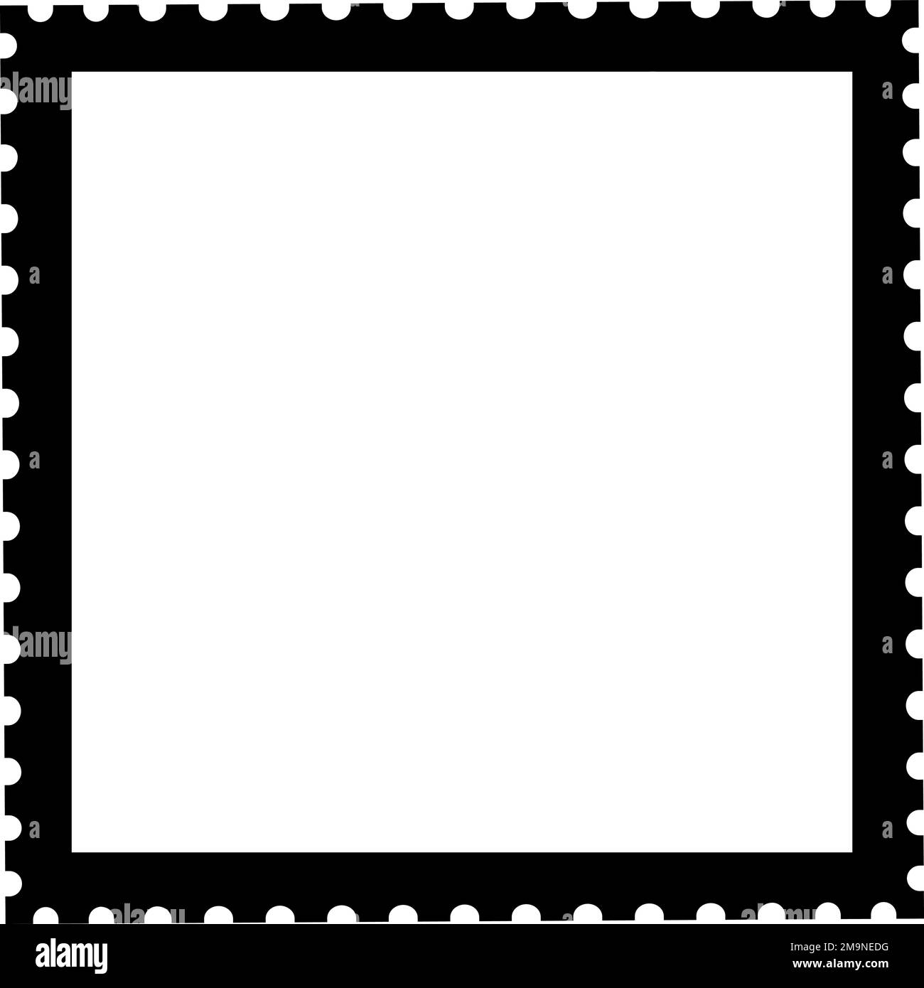 Image de marque de poste vide. Bordure carrée de l'estampille postale Illustration de Vecteur