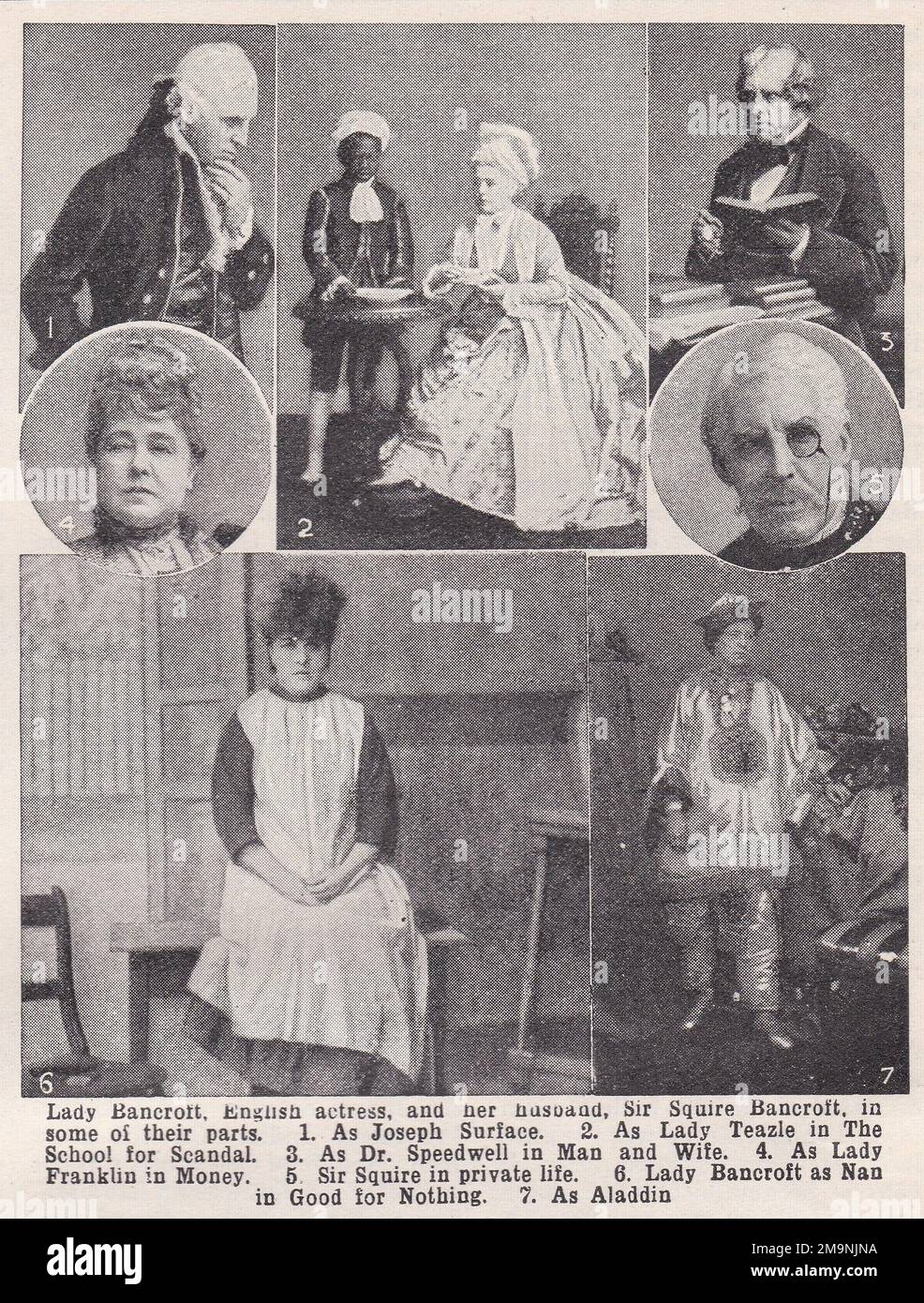 Lady Bancroft et Sir Squire Bancroft Banque D'Images