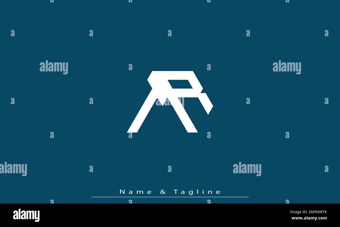 Lettres de l'alphabet initiales Monogram logo TR , RT Illustration de Vecteur