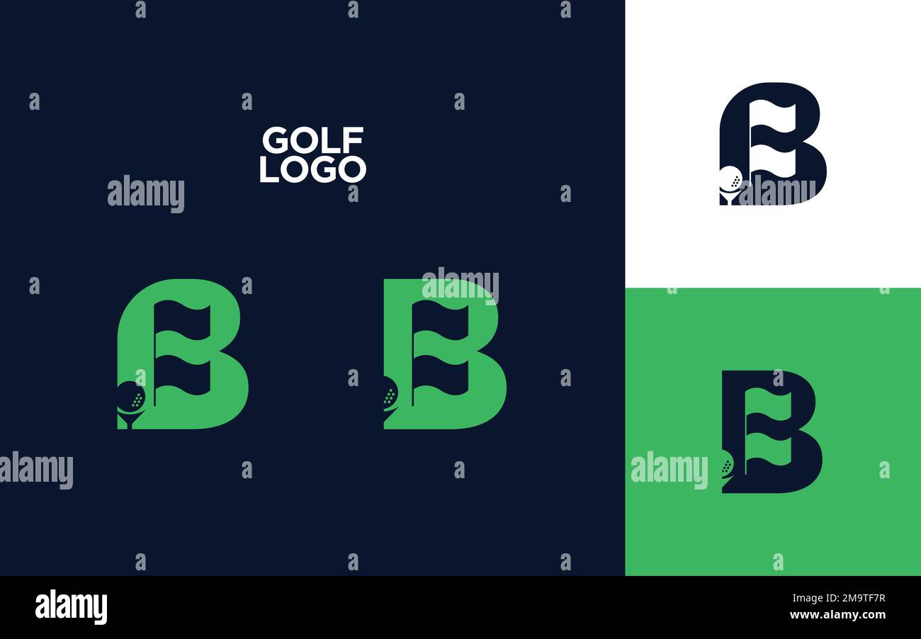 Logo lettre B Golf Illustration de Vecteur