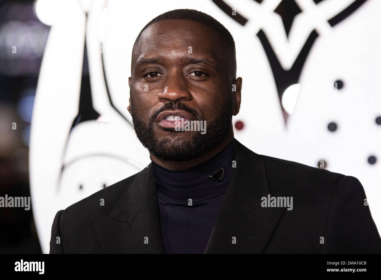 Lethal Bizzle poses for photographers upon arrival for the premiere of the film 'Black Panther: Wakanda Forever' in London, Thursday, Nov. 3, 2022. (Photo by Vianney Le Caer/Invision/AP) Banque D'Images