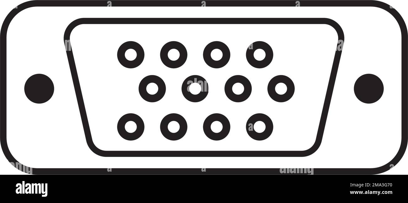 Icône de câble VGA. motif de symbole d'illustration vectorielle. Illustration de Vecteur