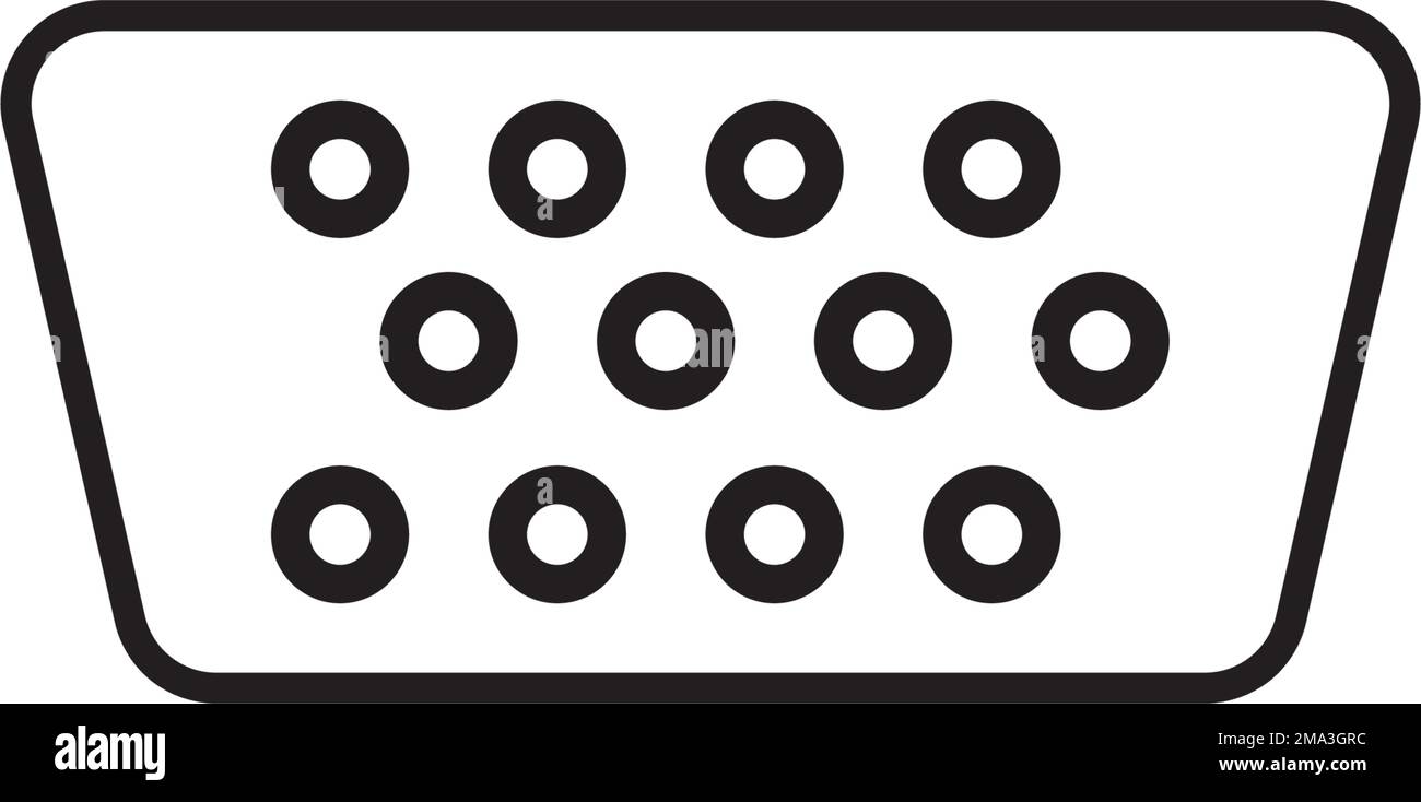 Icône de câble VGA. motif de symbole d'illustration vectorielle. Illustration de Vecteur