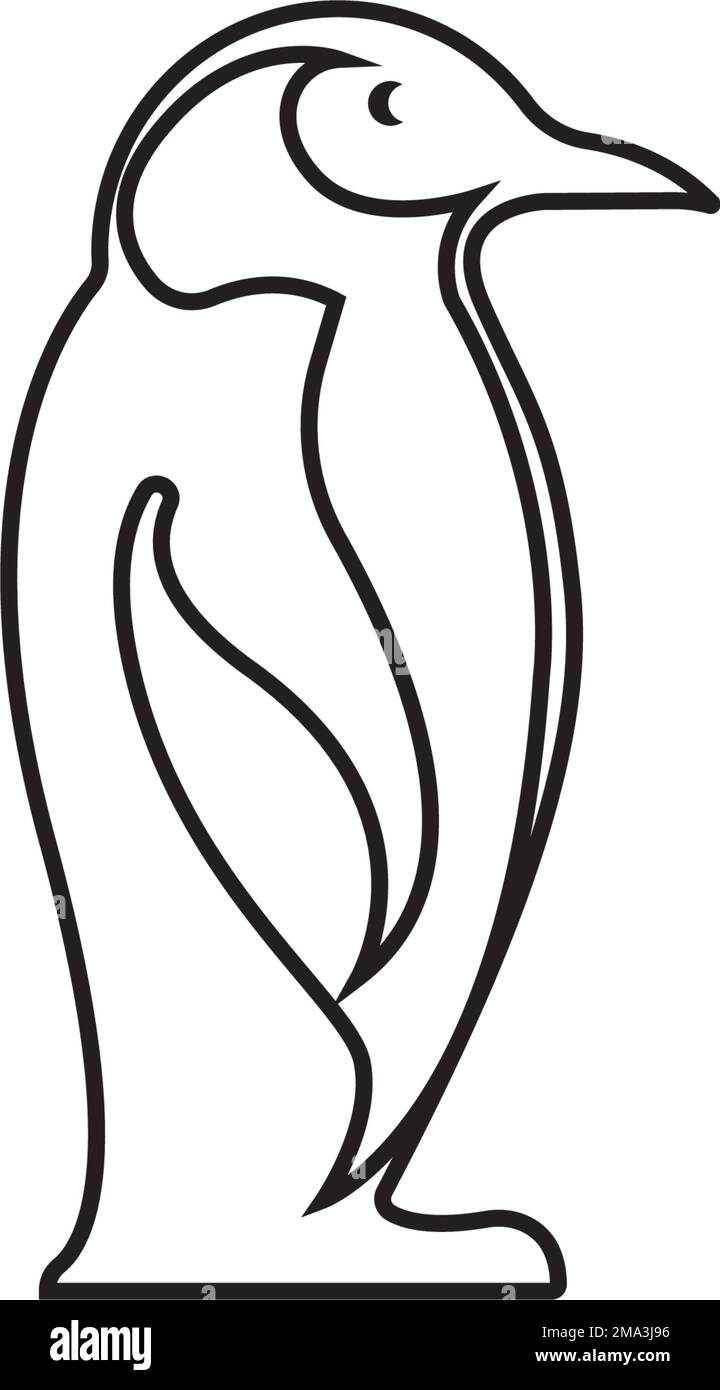 motif représentant un logo représentant une illustration vectorielle représentant un pingouin Illustration de Vecteur