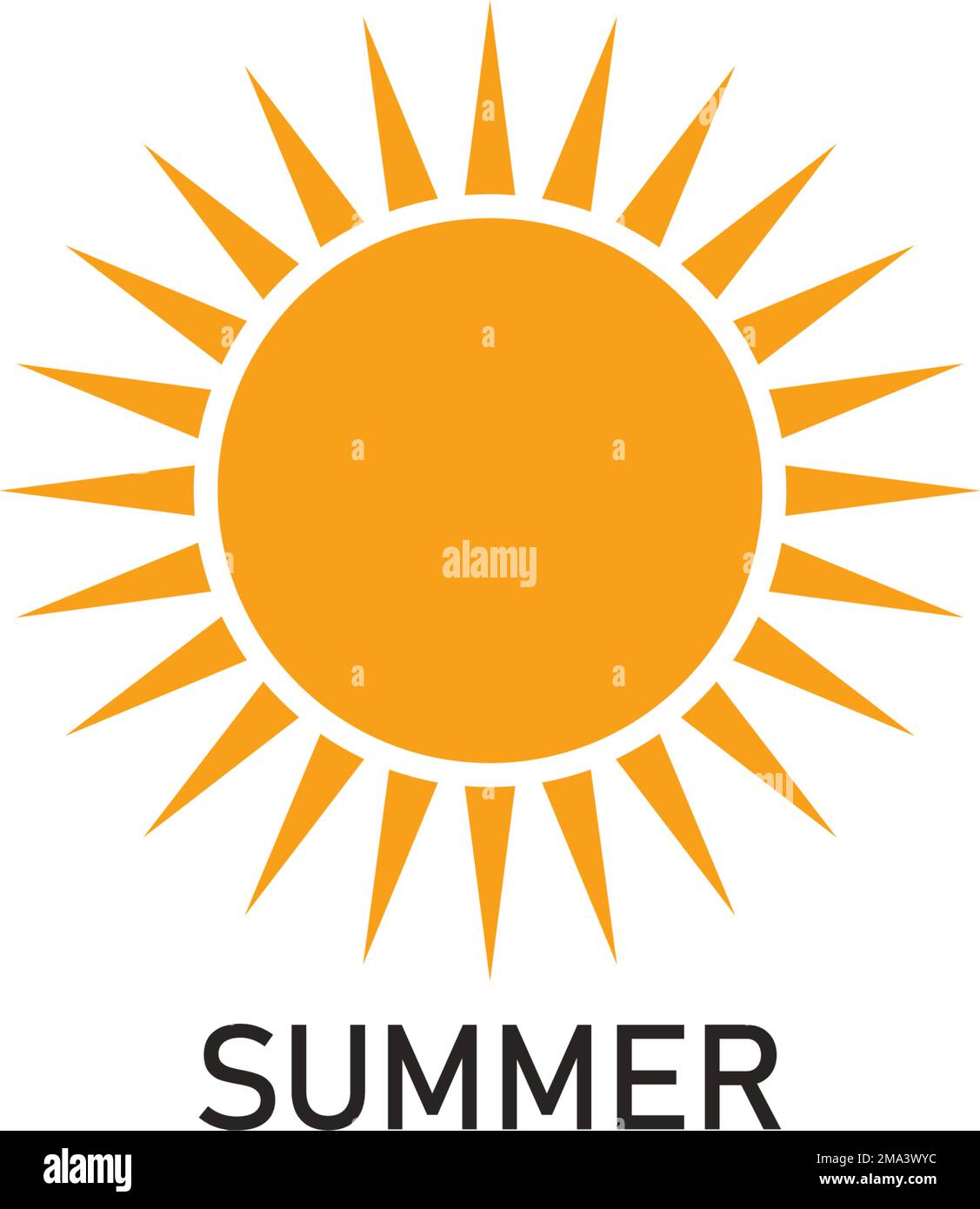 Icône soleil - été. logo illustration vectorielle Illustration de Vecteur