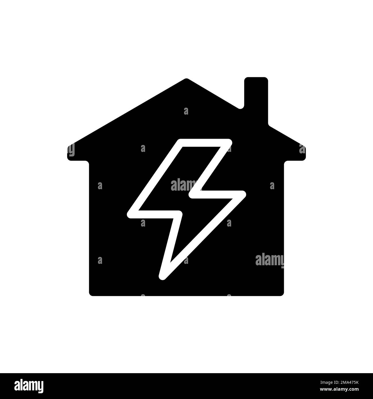 Icône de glyphe noir électricité Illustration de Vecteur