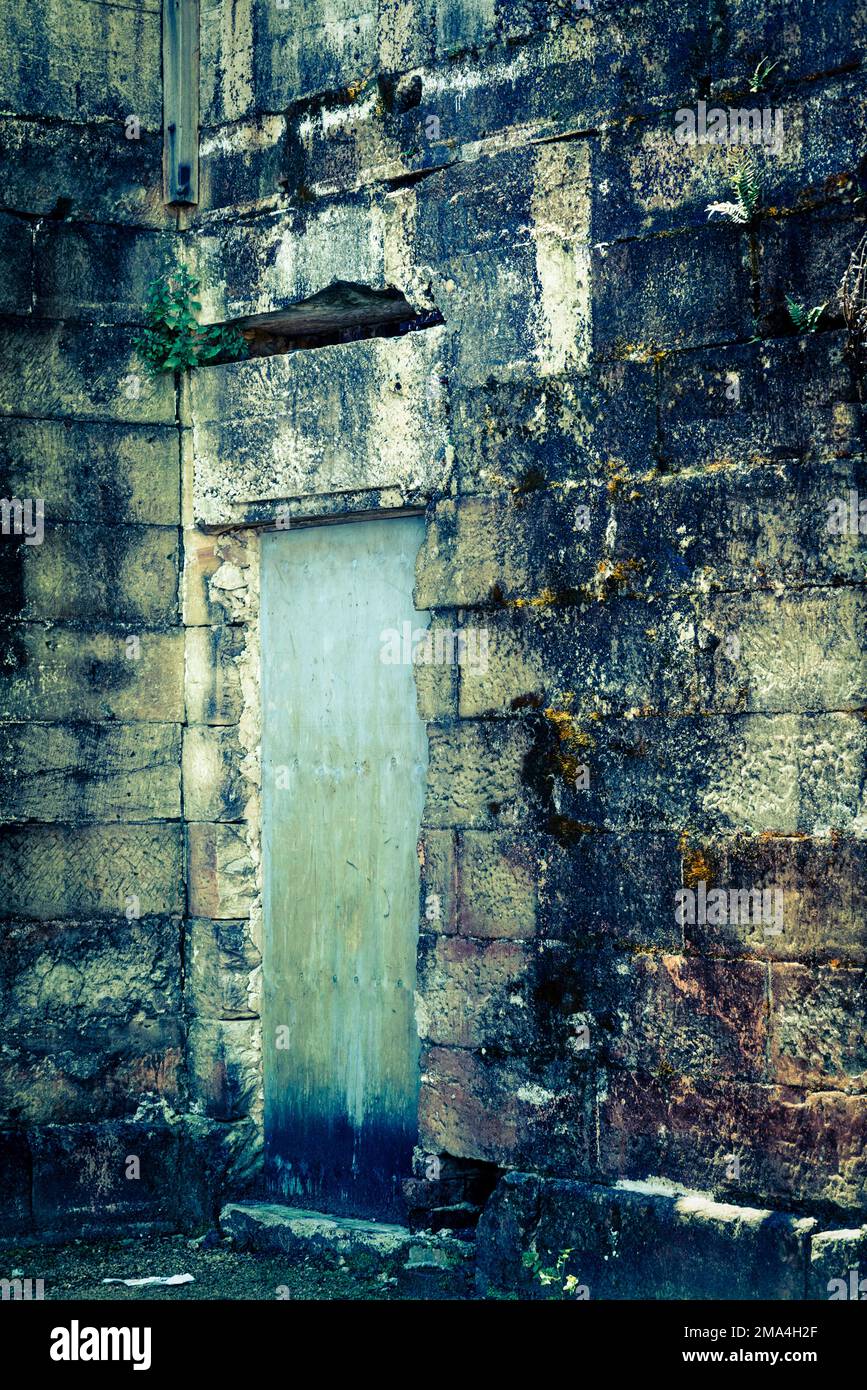 Détail architectural d'une ancienne prison, Cockatoo Island, Sydney, Nouvelle-Galles du Sud, Australie Banque D'Images