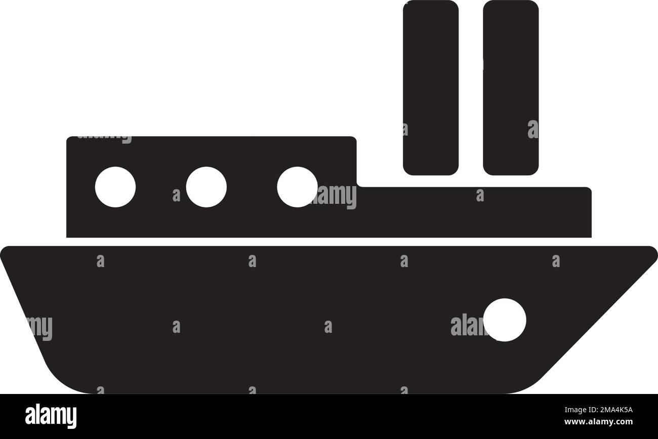 modèle de logo d'illustration vectorielle d'icône de navire. Illustration de Vecteur