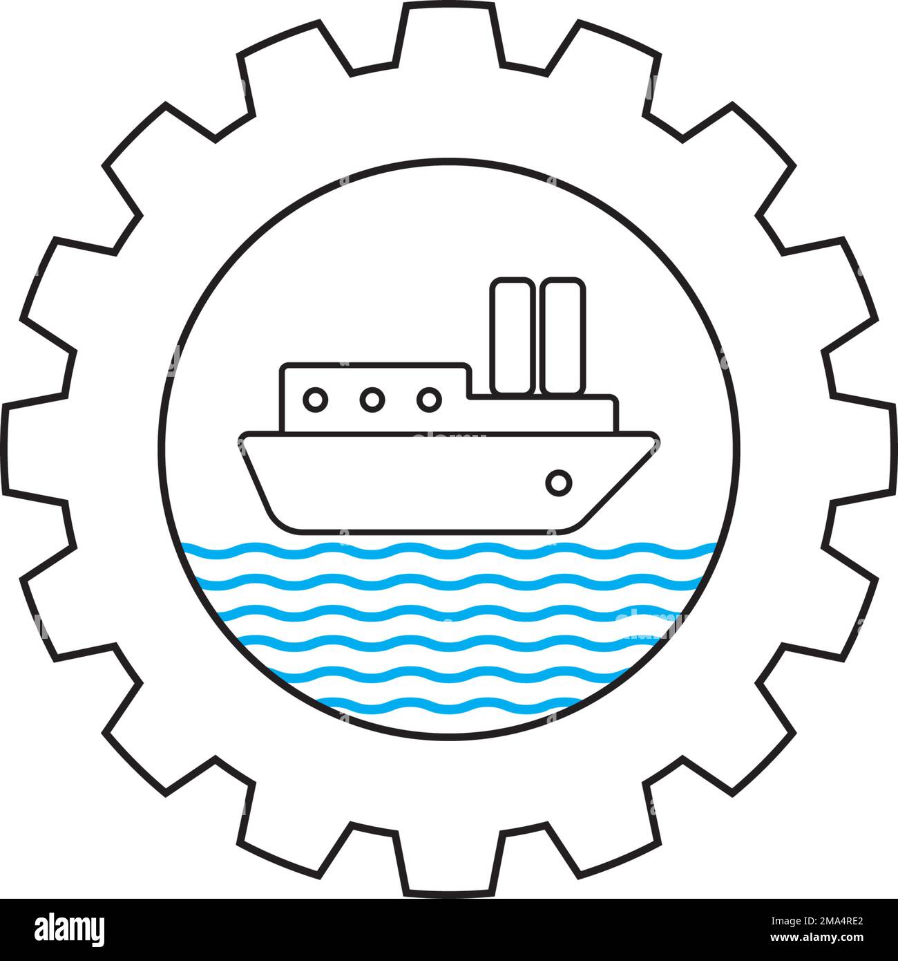 modèle de logo d'illustration vectorielle d'icône de navire. Illustration de Vecteur