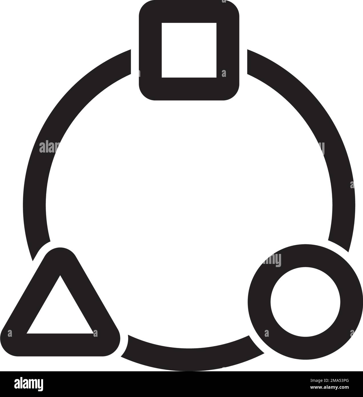 icône de vecteur de synergie de géométrie, conception de symbole d'illustration. Illustration de Vecteur