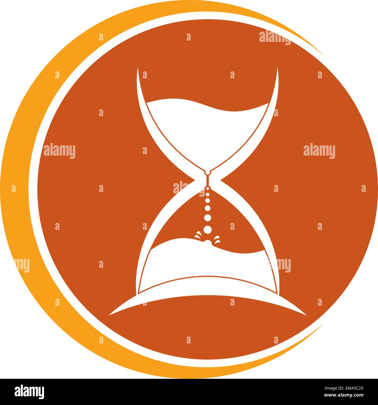 Modèle d'illustration vectoriel du logo HourGlass Illustration de Vecteur