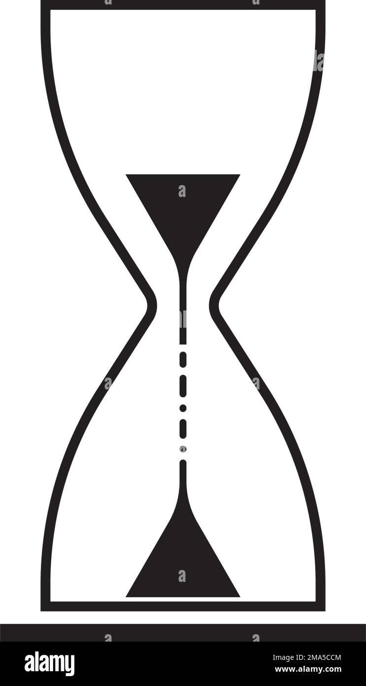 Modèle d'illustration vectoriel du logo HourGlass Illustration de Vecteur